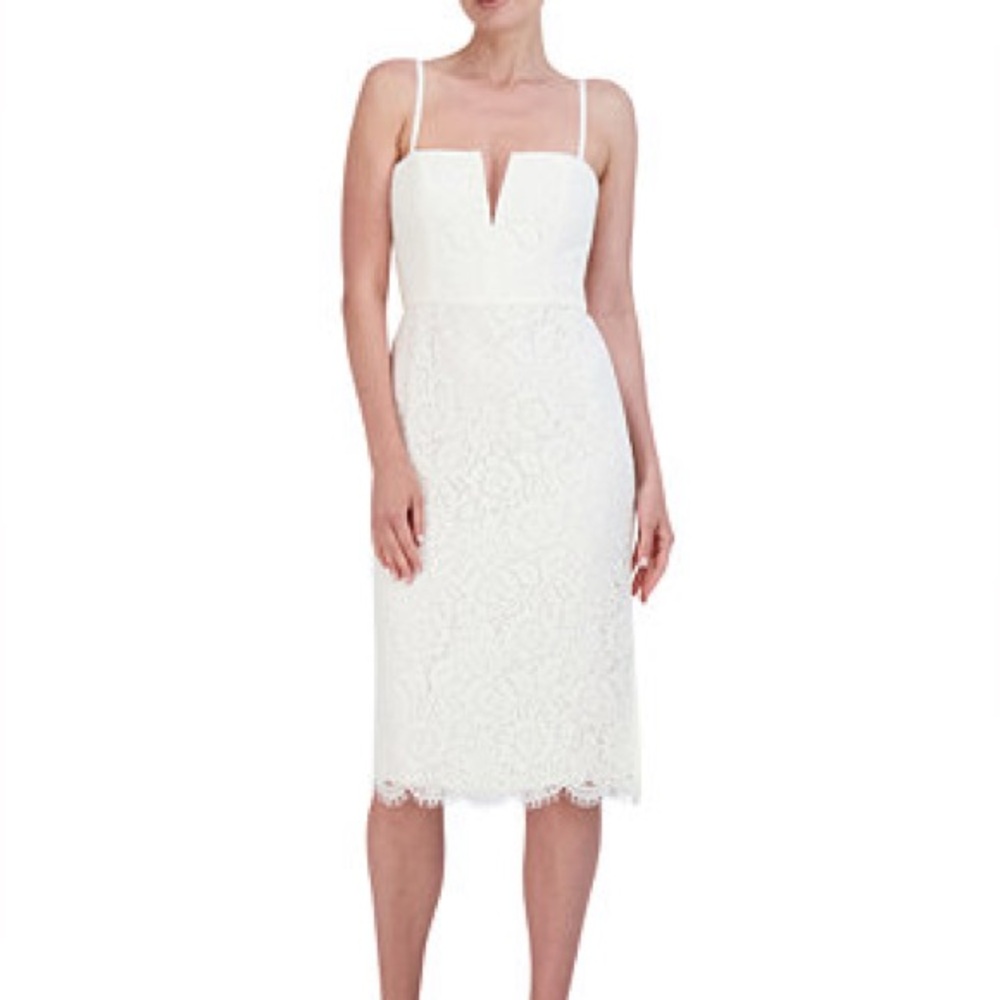 White Lace Midi Dress